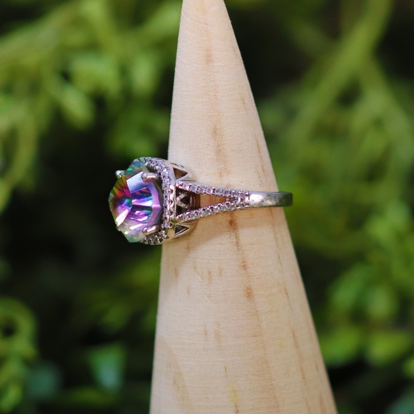 Mystic Topaz Sterling Silver Ring - Picture 2 of 3